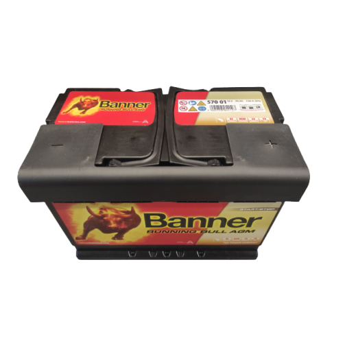 Batterie-BANNER-Running-Bull-AGM-Start-and-Stop-57001-12V-70Ah-720A,  batterie 12v 70ah 720a start and stop